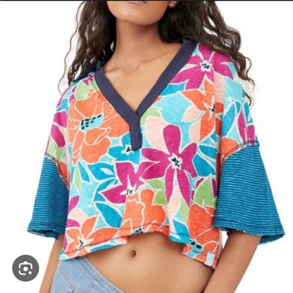 We The Free Colorful Abstract Polo Shirt - Picture 6 of 9